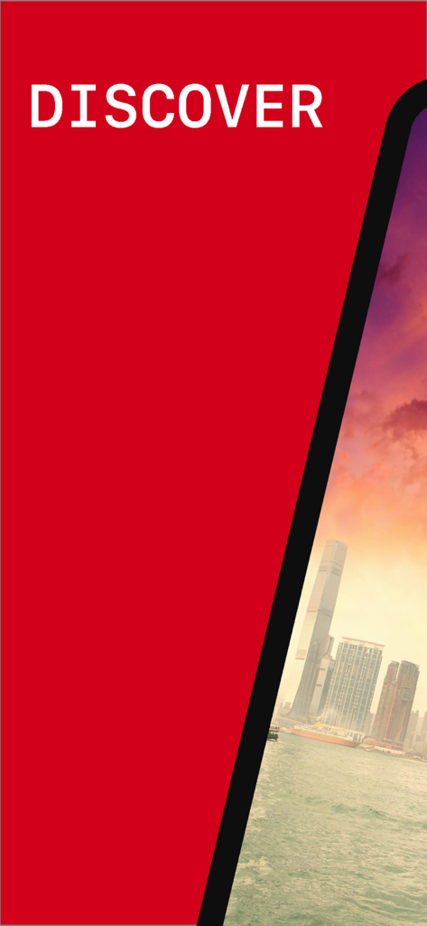 Hong Kong Travel Guide .. - 홍콩 스카이라인과 디스커버 텍스트가 있는 항구 전경