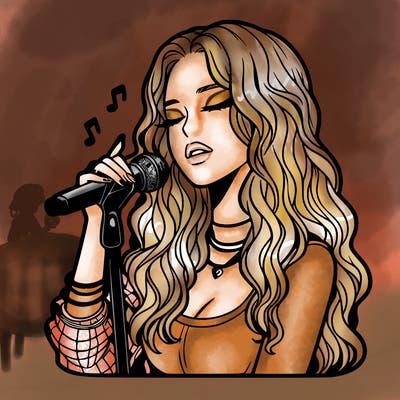 realistic female singer