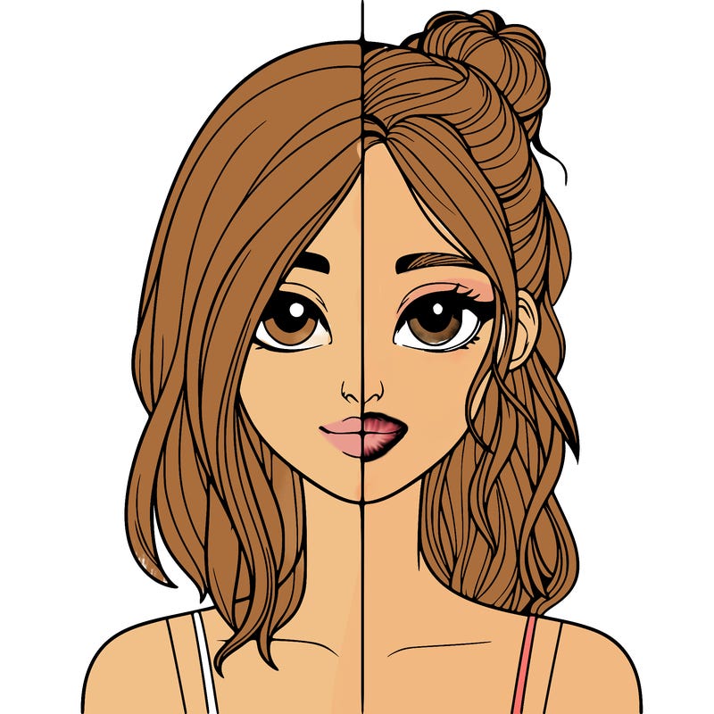 realistic girl split