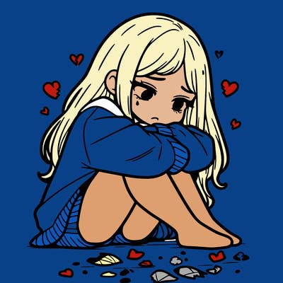 a girl after a breakup