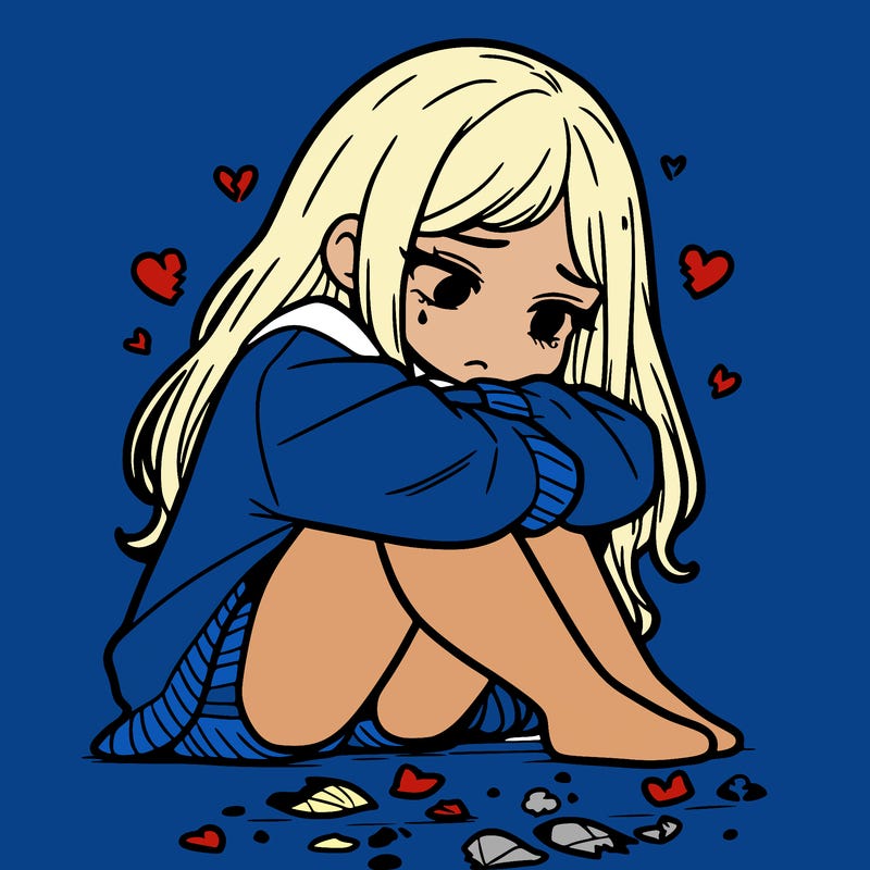 a girl after a breakup