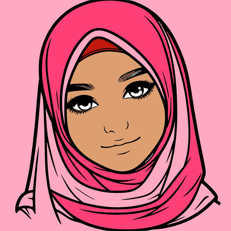 realistic girl with hijap