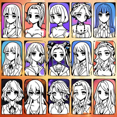 girls that look diffrent anime