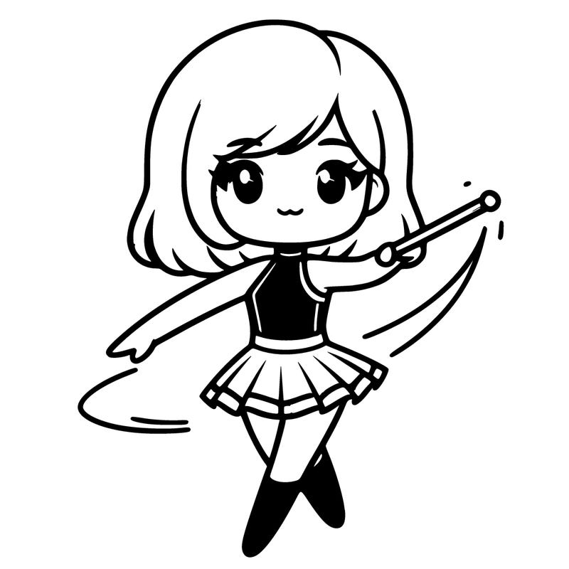 realistic baton twirler