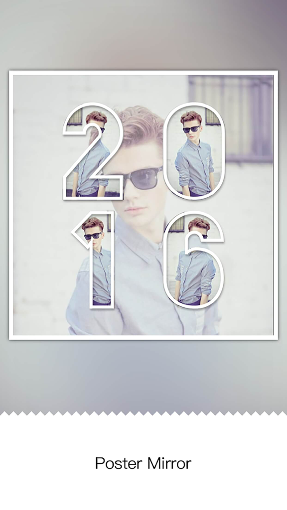 Mirror Pic Collage HD -  Insta Mag and Photo Mirror Collage Photo Editor - クリエイティブな2016年テーマのポスターミラーコラージュレイアウトの男性のポートレート