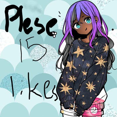 manga teen girl  in a sweater and baggy pants