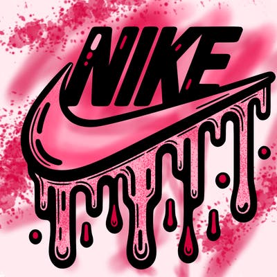 dripping nike logo