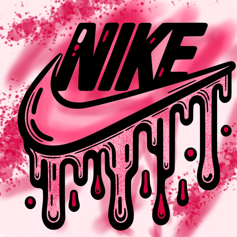 dripping nike logo