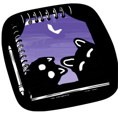 a blank sketch pad