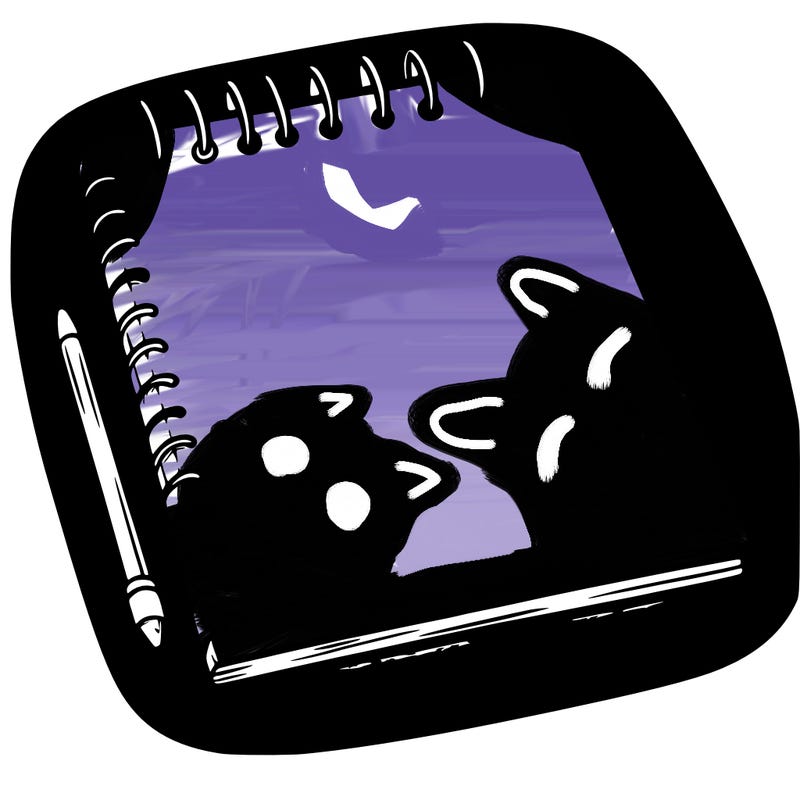 a blank sketch pad