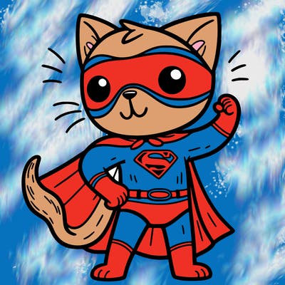 superhero cat