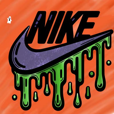 dripping nike logo