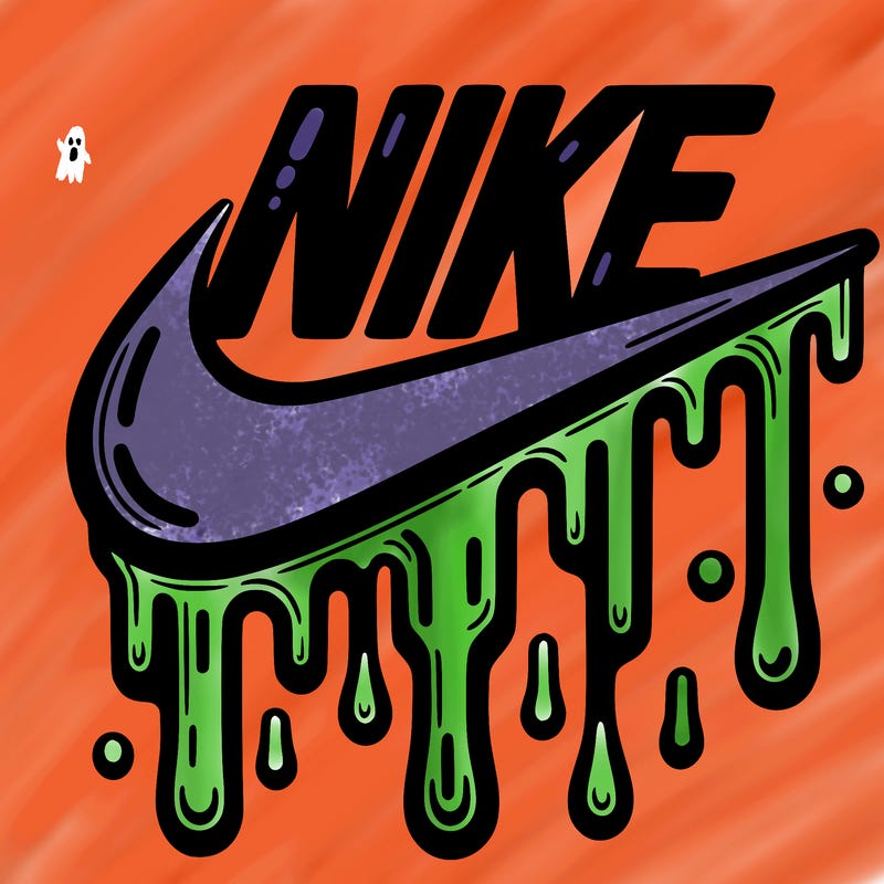 dripping nike logo