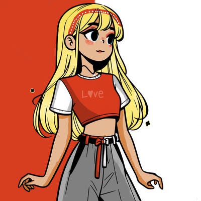 girl in a cute crop top