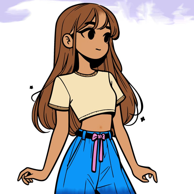 girl in a cute crop top