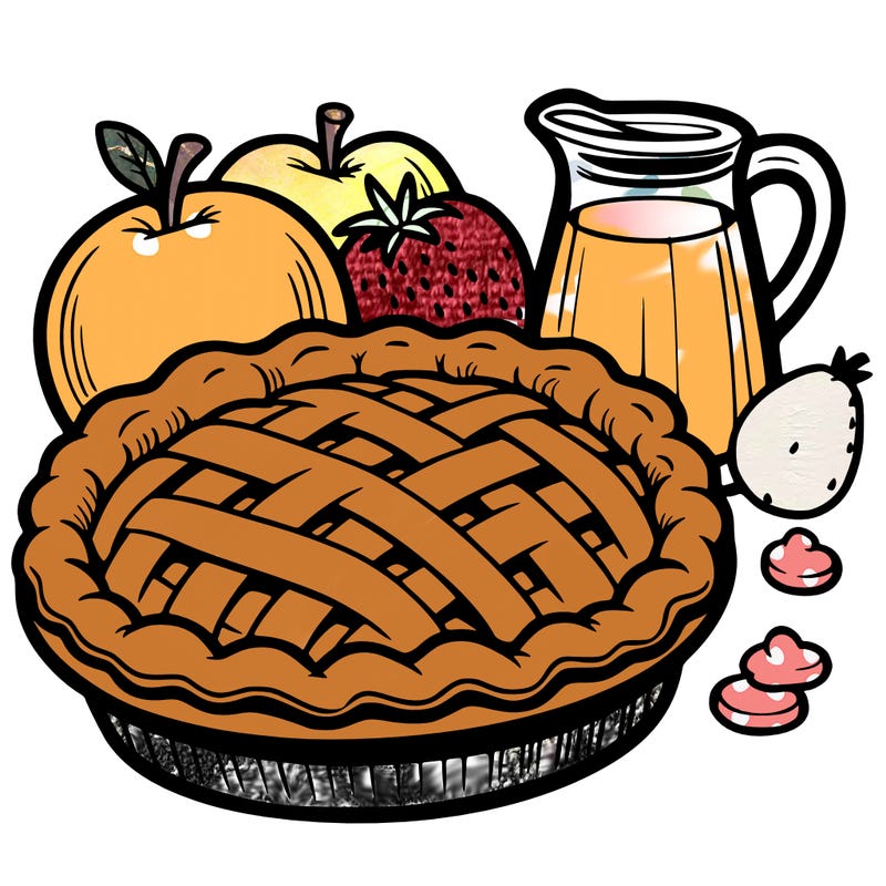 a pie of food
