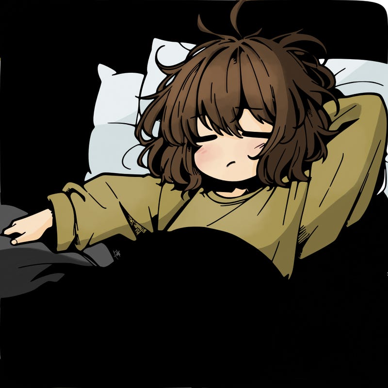 messy lazy anime girl