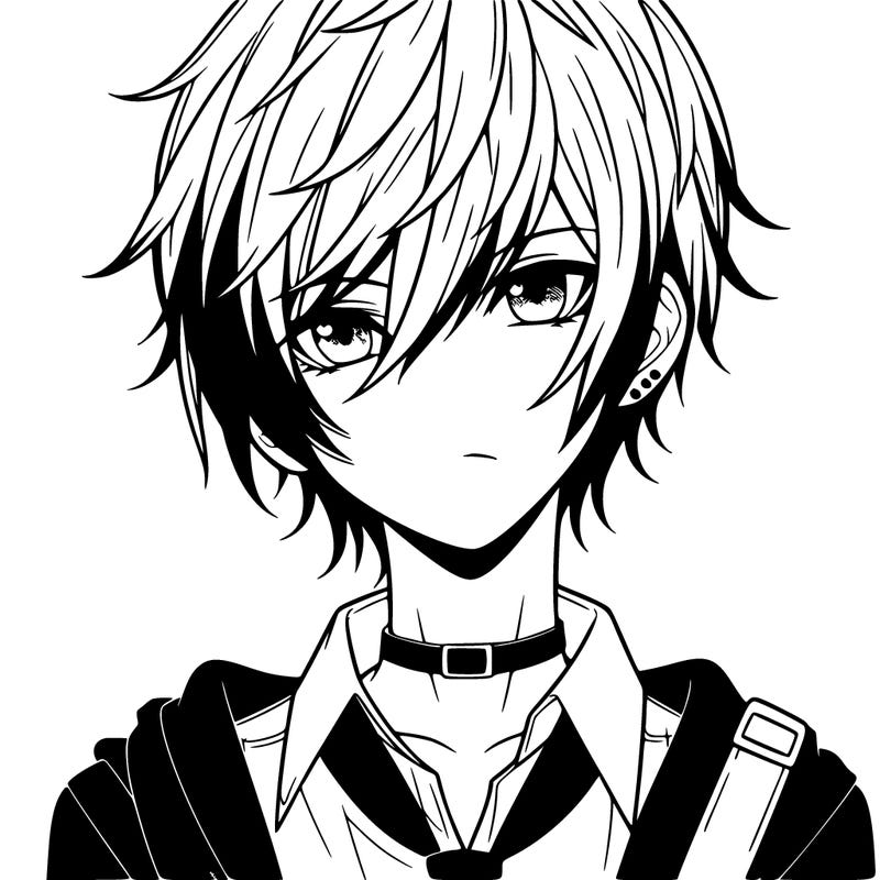a male emo manga character
