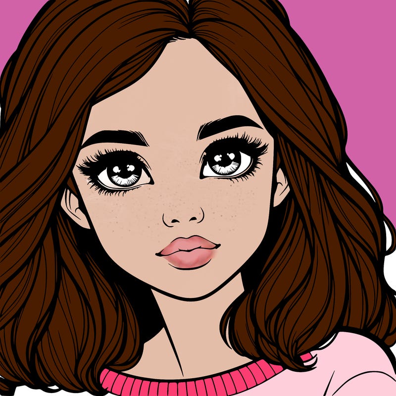 realistic girl whith cute eyes