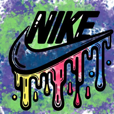 dripping nike logo
