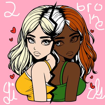 realistic girl split