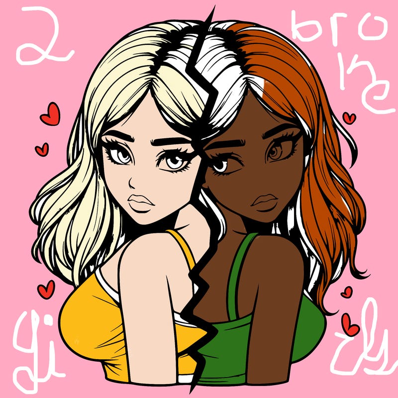 realistic girl split