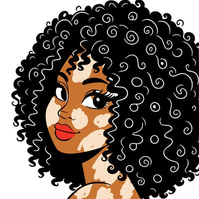 black woman with curls