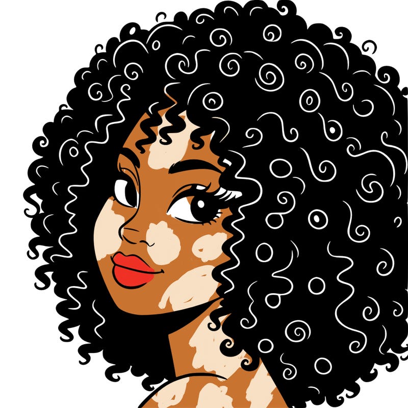 black woman with curls