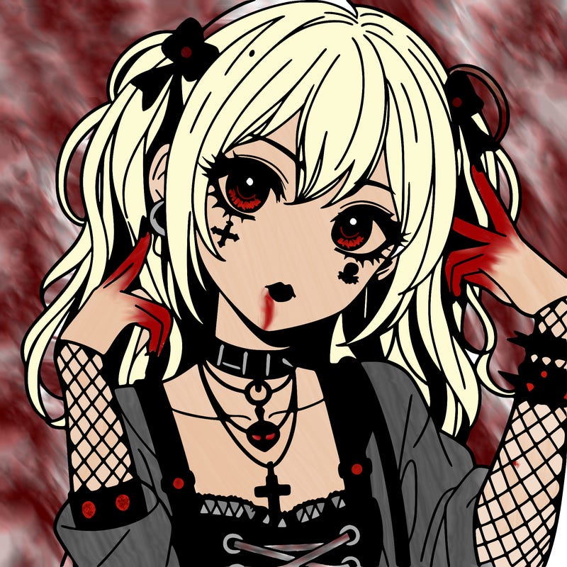 goth anime girl