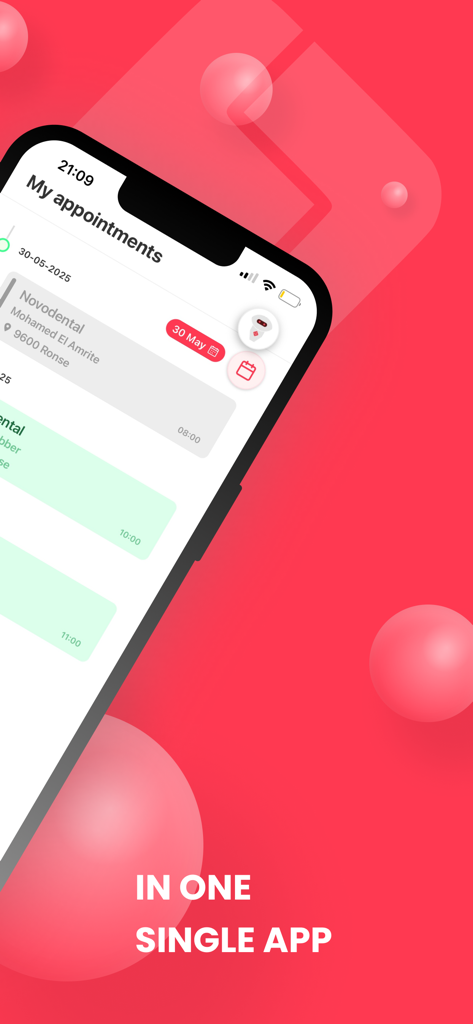 TurnUp World - Visualización en la aplicación TurnUp World de la lista Mis Citas para la gestión de la atención médica.