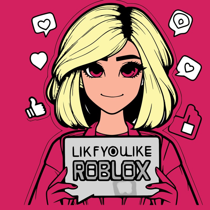 realistic girl saying like if you like roblox