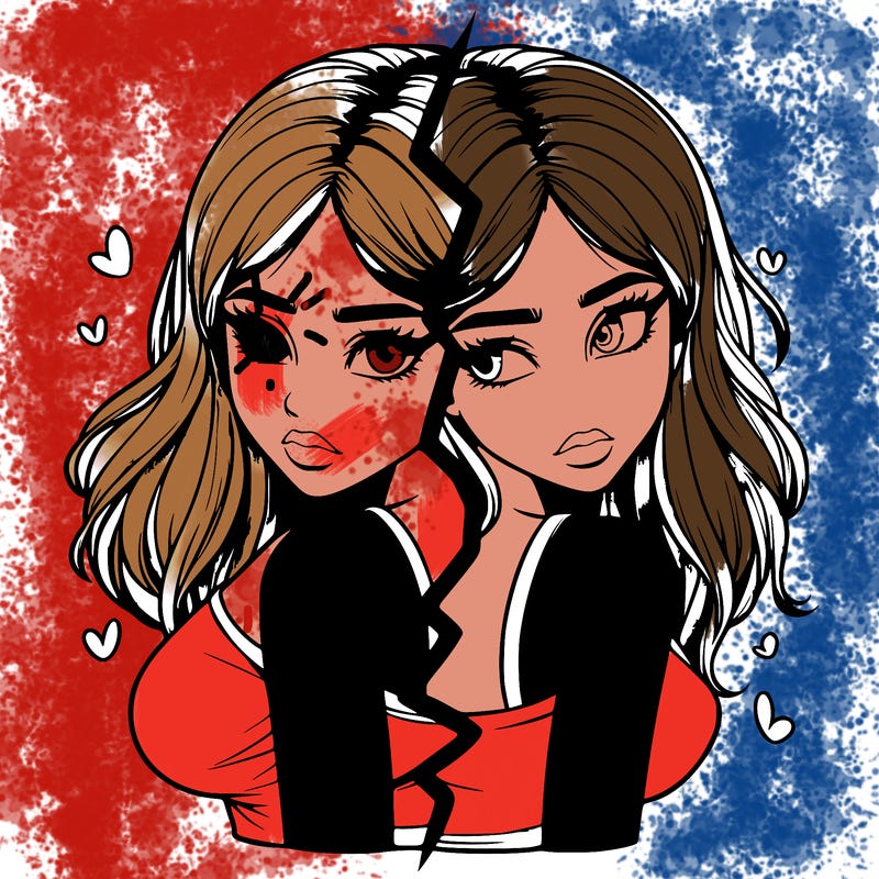 realistic girl split