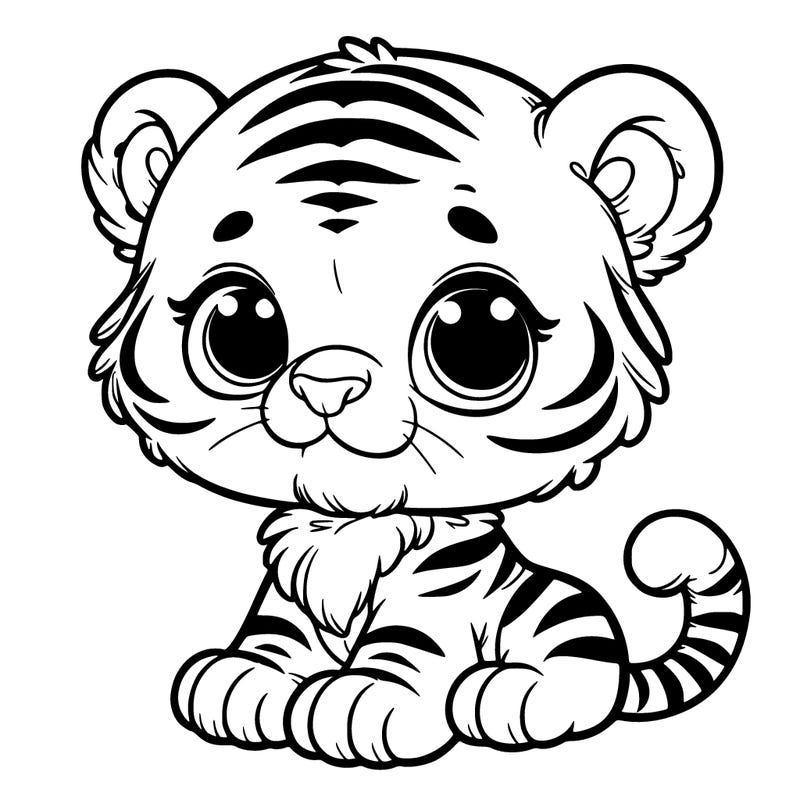 cute cub tiger