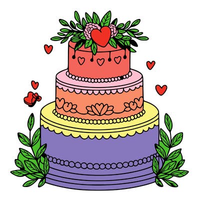 simple wedding cake
