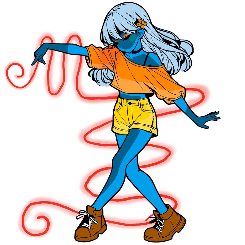 realistic girl danceing