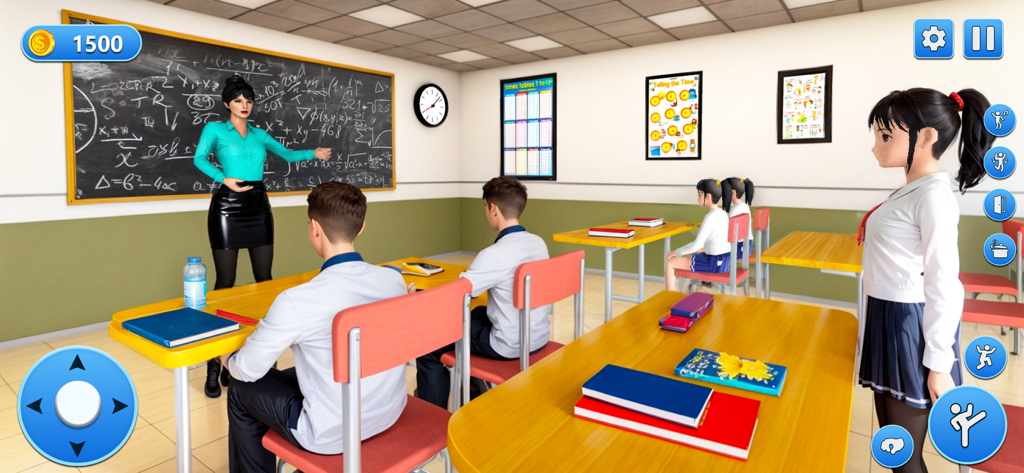 High School Teacher Life Sim - High school teacher lecturing students in a classroom simulation game