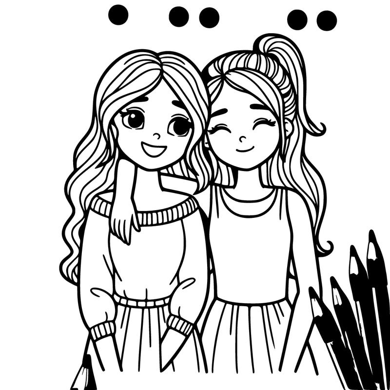 a girl with her best friend