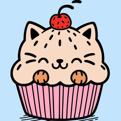 cat cupcake