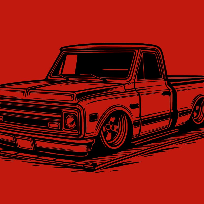 1968 chevrolet c10 truck lowered on the ground