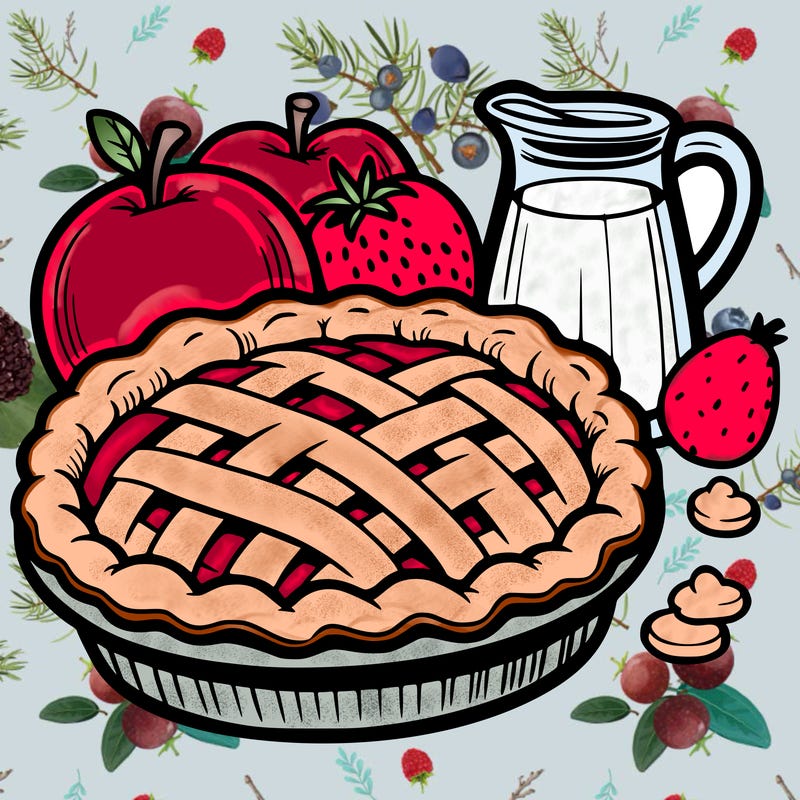 a pie of food
