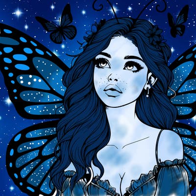 butterfly fairy realistic girl