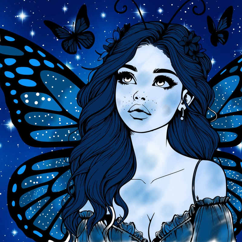 butterfly fairy realistic girl
