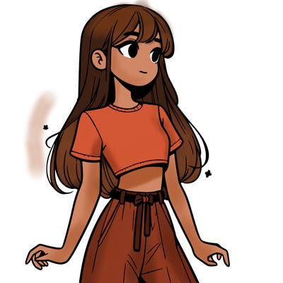 girl in a cute crop top