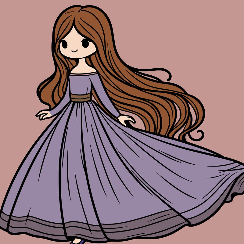 girl in long flowing dress