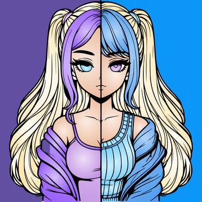 realistic girl split