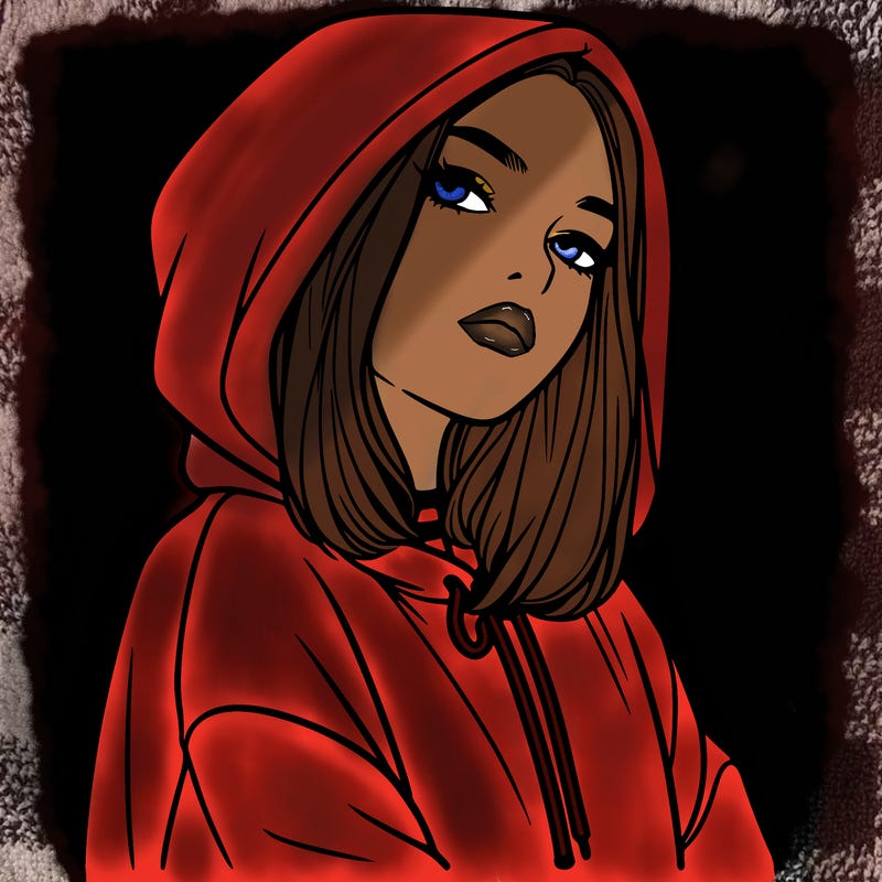 a realistic girl in a hoodie