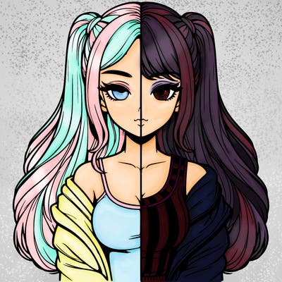 realistic girl split