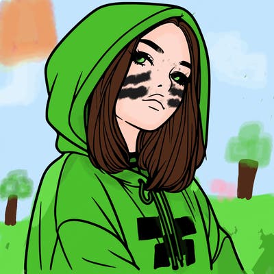 a realistic girl in a hoodie