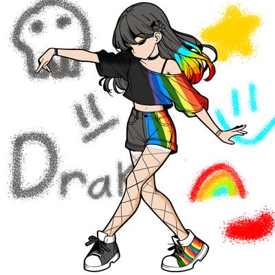 realistic girl danceing