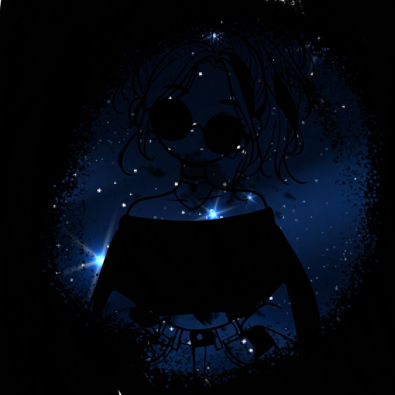 girl with a messy ponytail glasses a baggy crop top and jean shorts